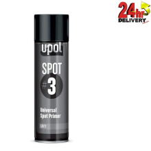 U-Pol Spot #3 Fast Drying Universal Grey Primer 450ml Aerosol Easy To Sand Upol