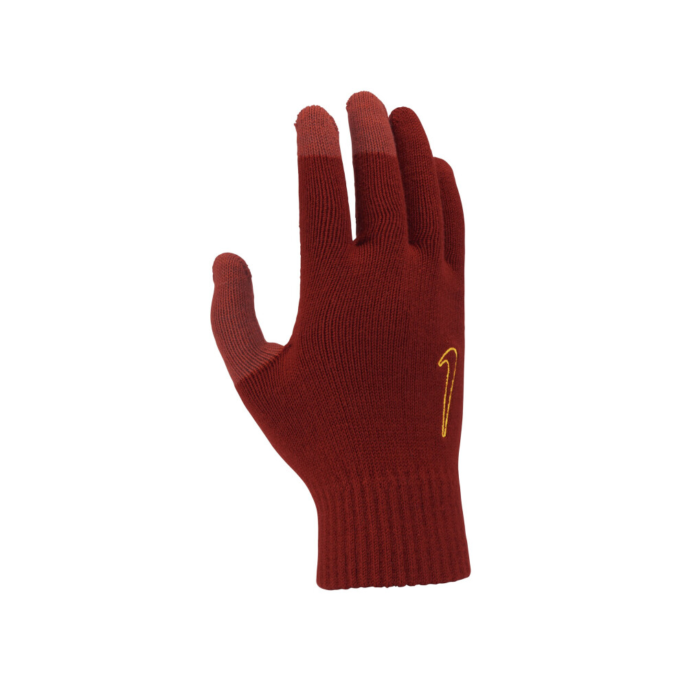 (S-M) Nike Swoosh Knit 2 Gloves Cinnabar