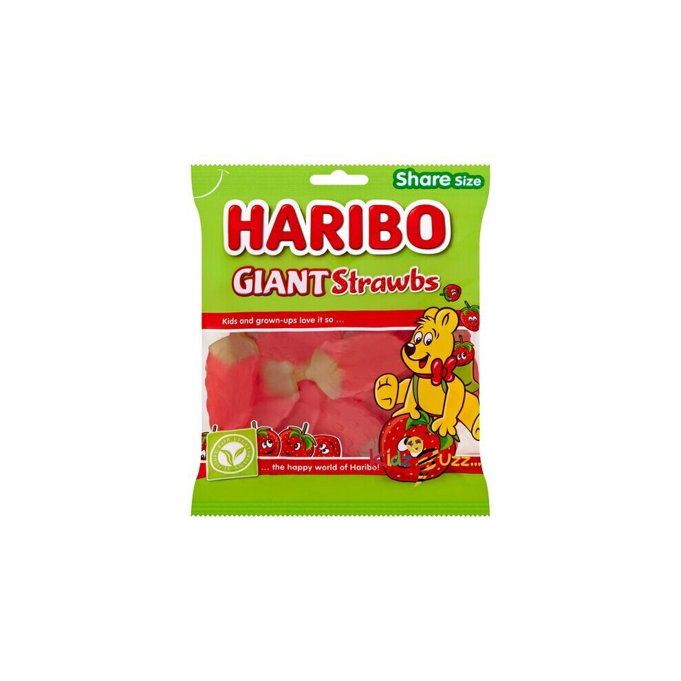 HARIBO Giant Strawbs 140g x 12