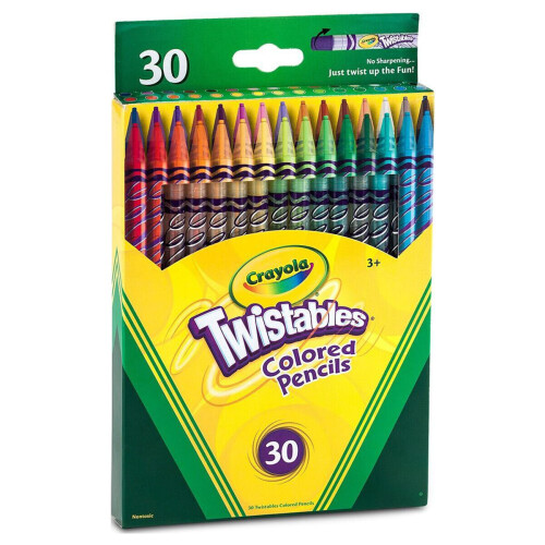 Crayola Twistables Kleurpotloden, 30 Assortiment Kleuren 2-Pack