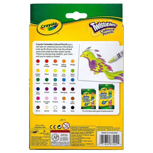 Crayola Twistables Kleurpotloden, 30 Assortiment Kleuren 2-Pack 1