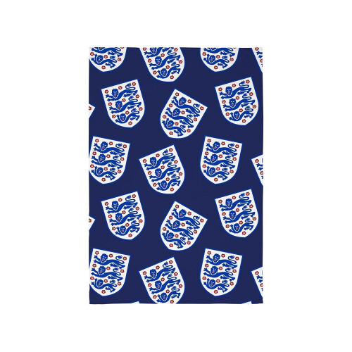 England FA Multi Crest Fleece Blanket Black Navy