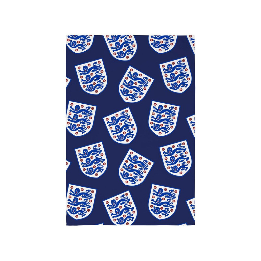 England Fa Multi Crest Fleece Blanket Black Navy Blue