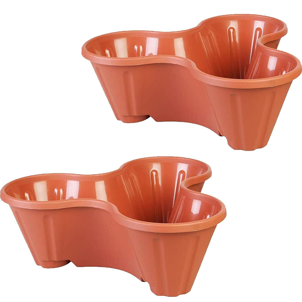 (2pk) GEEZY Plastic Stackable Plant Holder | Triple Flower Pot