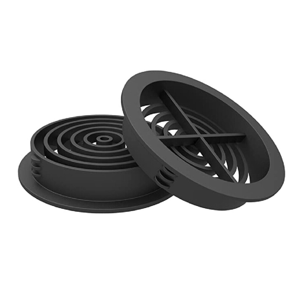 50 x Anthracite Grey Plastic 70mm Round Soffit Air Vents Roof Discs