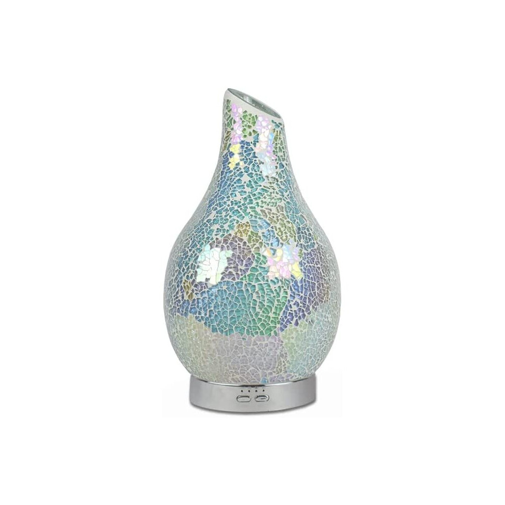 (Edge Pearl) Mosaic S1 Aroma Haven Essential Oil Diffuser Aromatherapy Air Mist Diffuser Electric Ultrasonic Aroma Scent Fragrance Humidifier 120ML