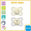 MAM MAM Day & Night "Skin Soft" Silicone Dummy 0-6 // Neutral // Set of 4 // Includes 2 Sterilised Transport Boxes 3