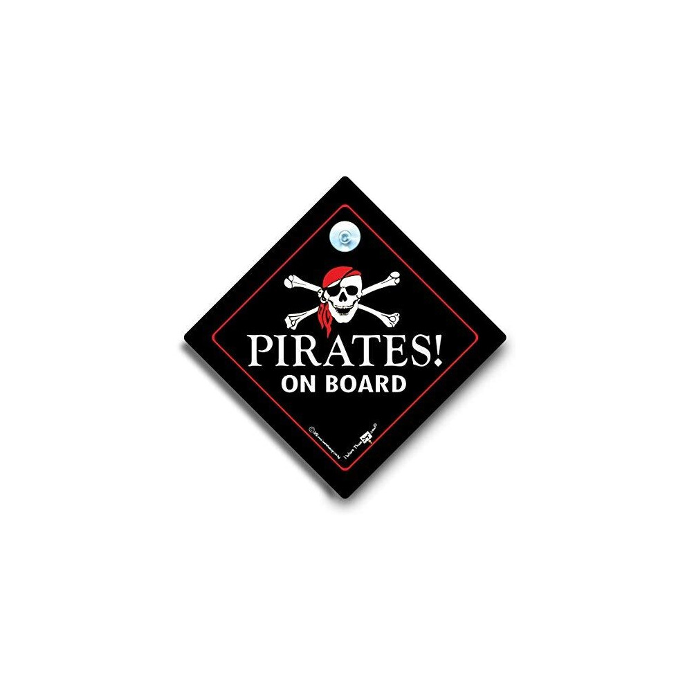 Pirates On Board Sign Pirates Suction Cup Car Window Sign Iwantthatsign.com