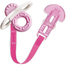 Bite and Relax Teether (2+ months) with Clip, Teething Toy Promotes Dental Hygiene and Cleanliness, Baby Teether Soothes Painful Gums