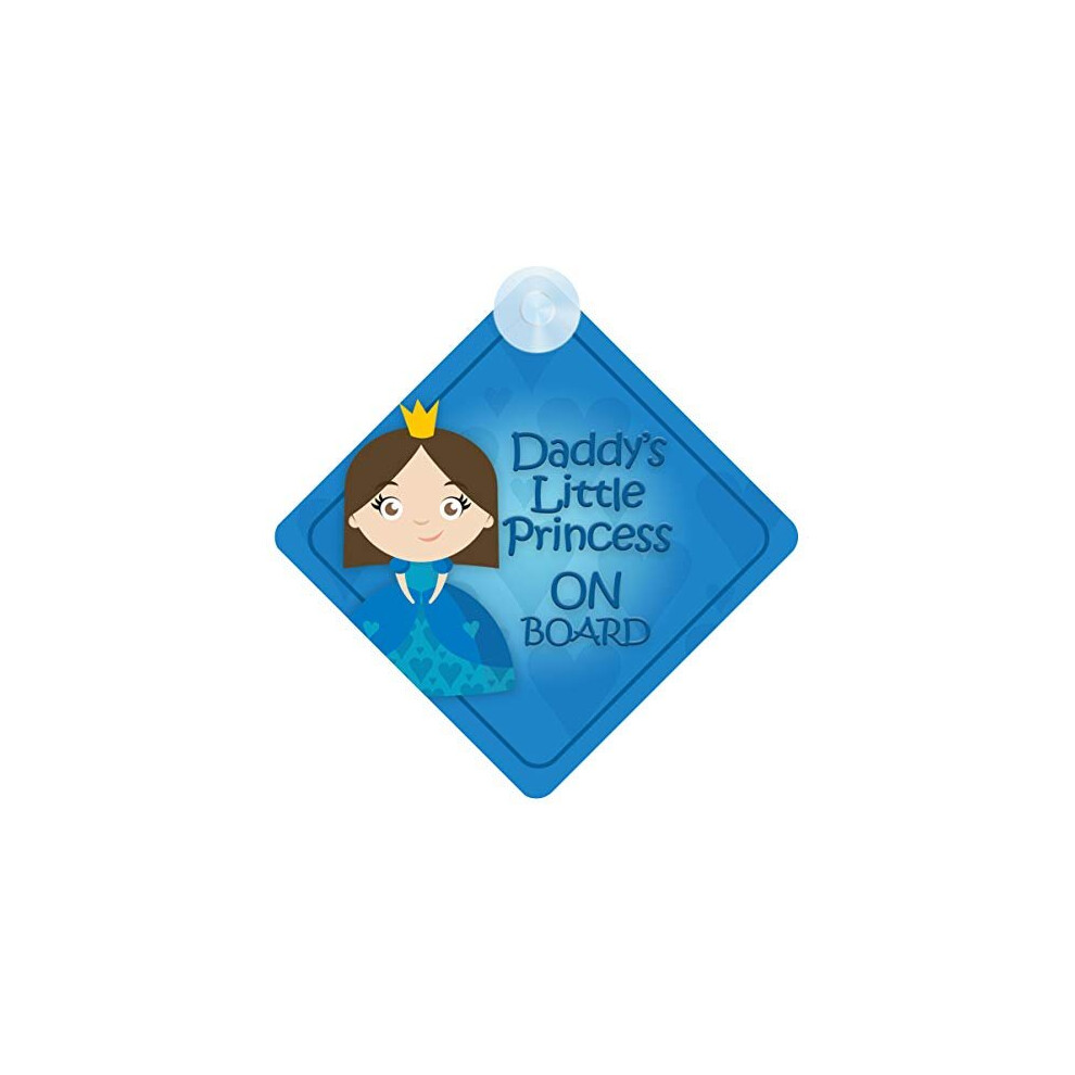 Daddy's Little Princess On Board Car Sign For Child/Baby Girl Non Personalised Character Theme Dlp014 Mybabyonboard Uk