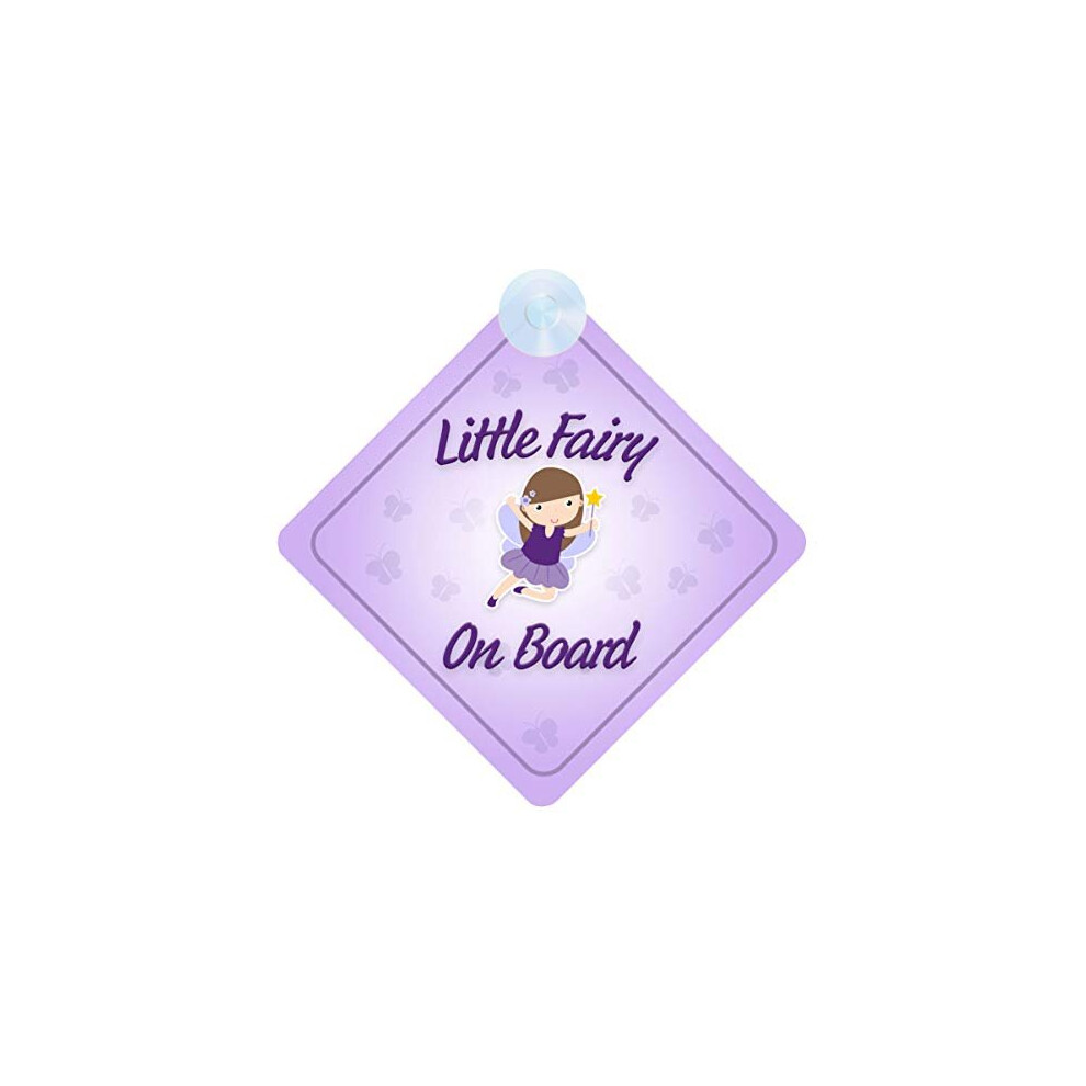 Fairy On Board Car Sign For Children/Baby Girls Non Personalised Character Theme Mybabyonboard Uk