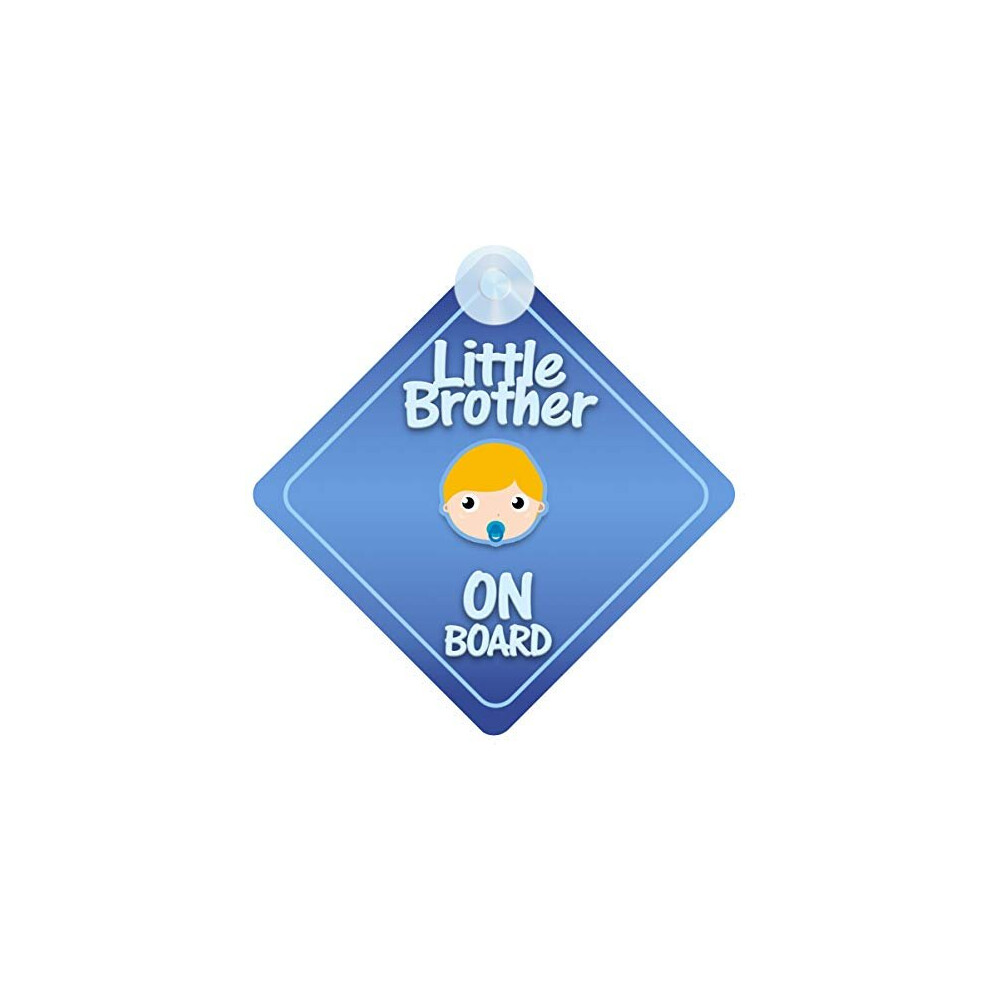 Little Brother On Board Car Sign For Children/Baby Boys Non Personalised Character Theme Mybabyonboard Uk
