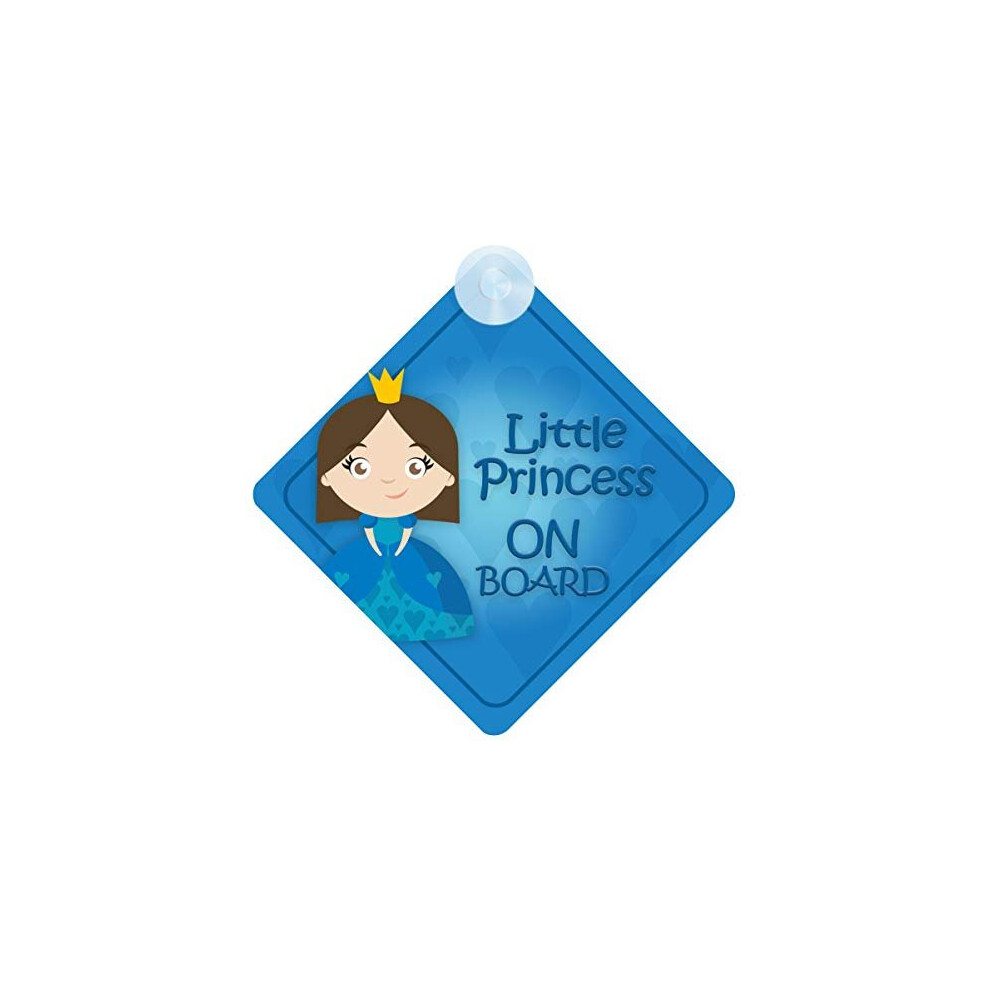 Little Princess On Board Car Sign For Children/Baby Girls Non Personalised Character Theme Lp014 Mybabyonboard Uk