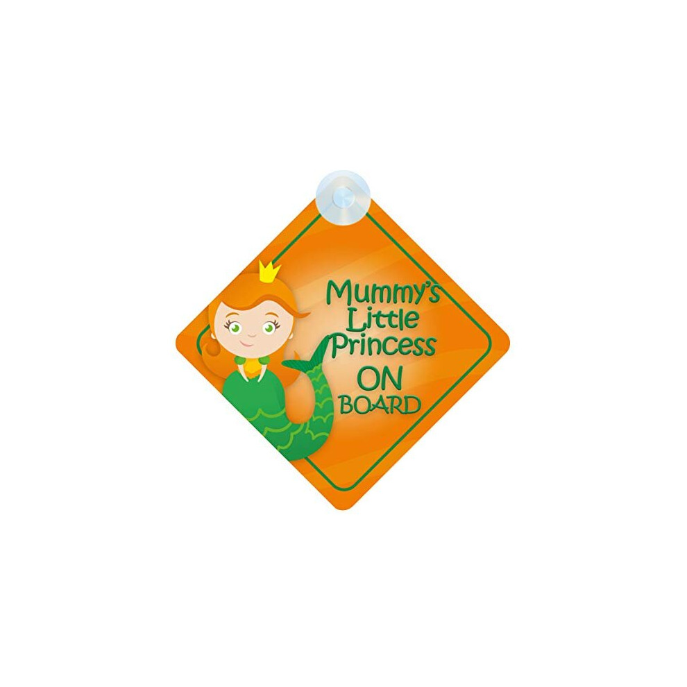 Mybabyonboard Uk Girls Mummy's Little Princess On Board Car Sign For Children/Baby Non Personalised Character Theme Mlp013