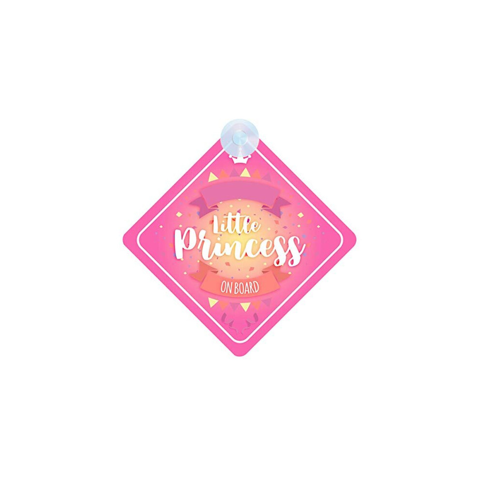 Princess On Board Car Sign For Children/Baby Girls Non Personalised Character Theme Princess023 Mybabyonboard Uk