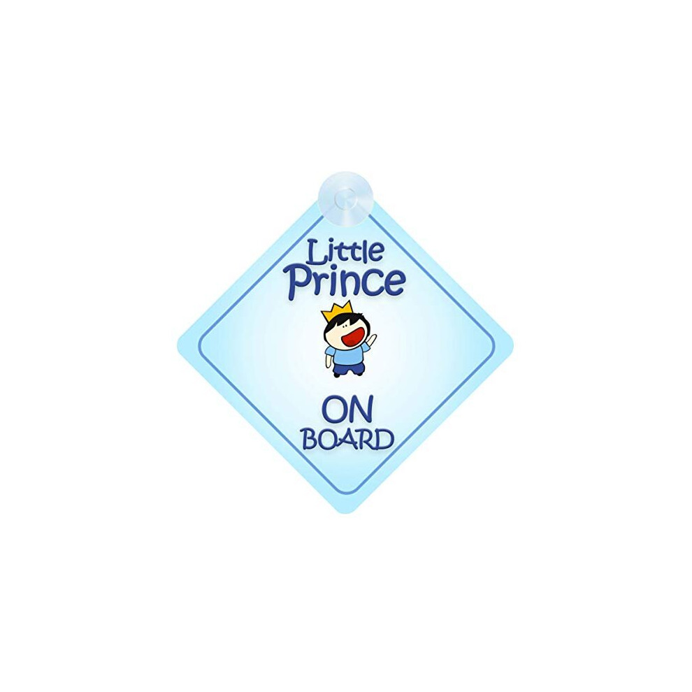 Mybabyonboard Uk Boys Little Prince On Board Car Sign For Children/Baby Non Personalised Character Theme