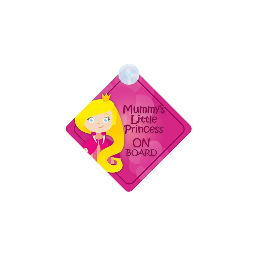 Mummy's Little Princess On Board Car Sign For Children/Baby Girls Non Personalised Character Theme Mlp011 Mybabyonboard Uk