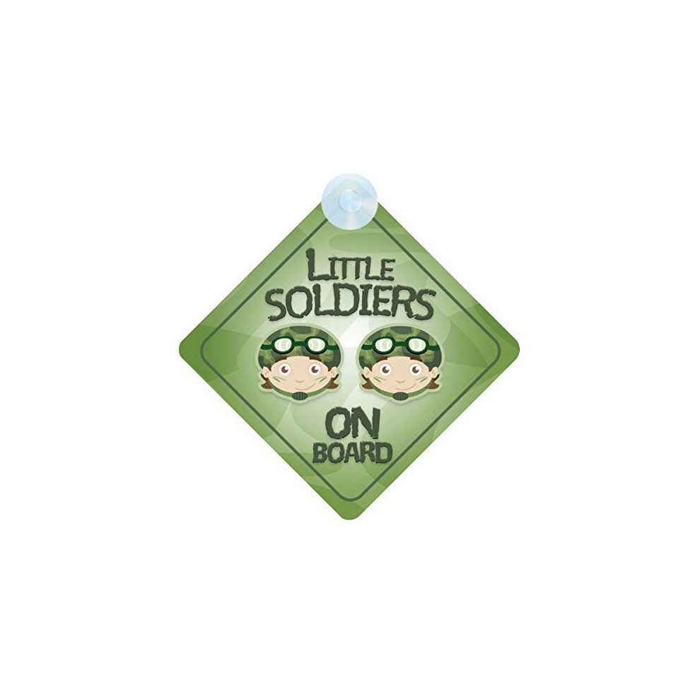 Little Soldiers On Board Car Sign For Children/Baby Boys Non Personalised Character Theme Mybabyonboard Uk