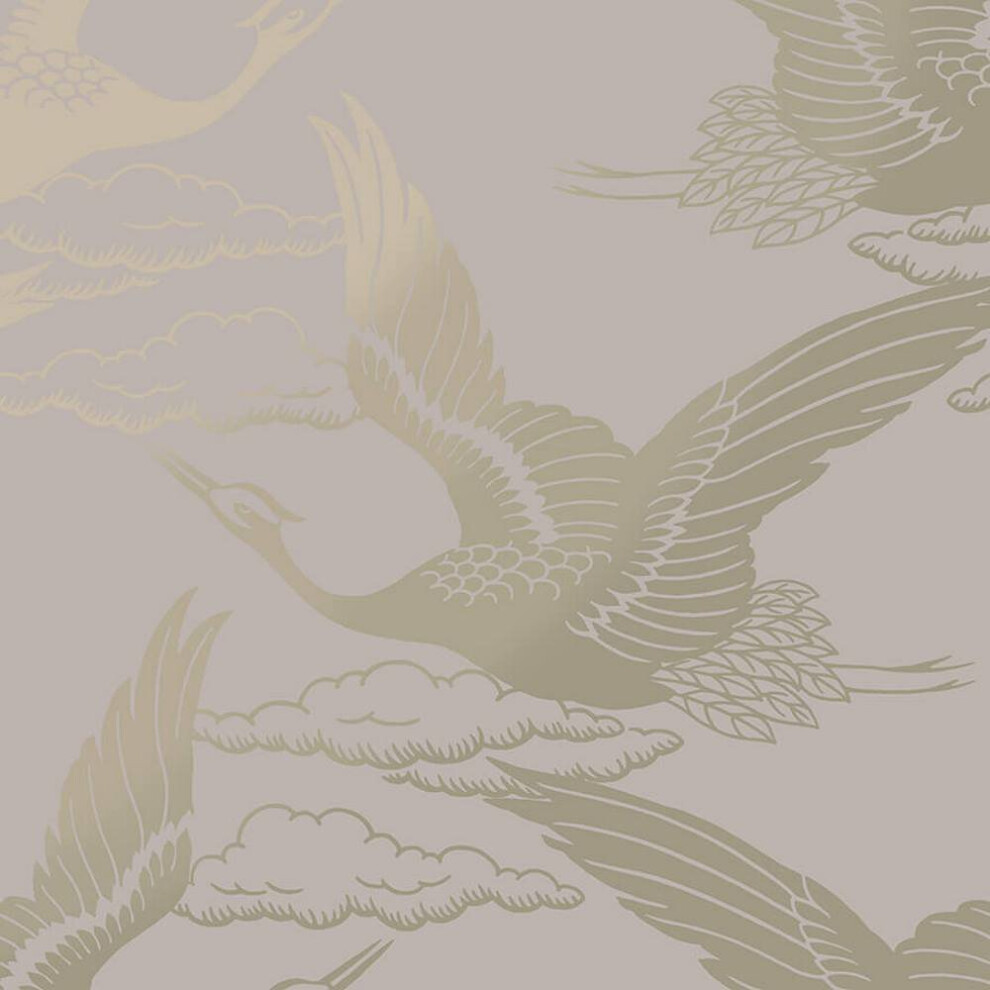 Holden Decor Metallic Cranes Blush Pink Wallpaper 13430 5022976134300