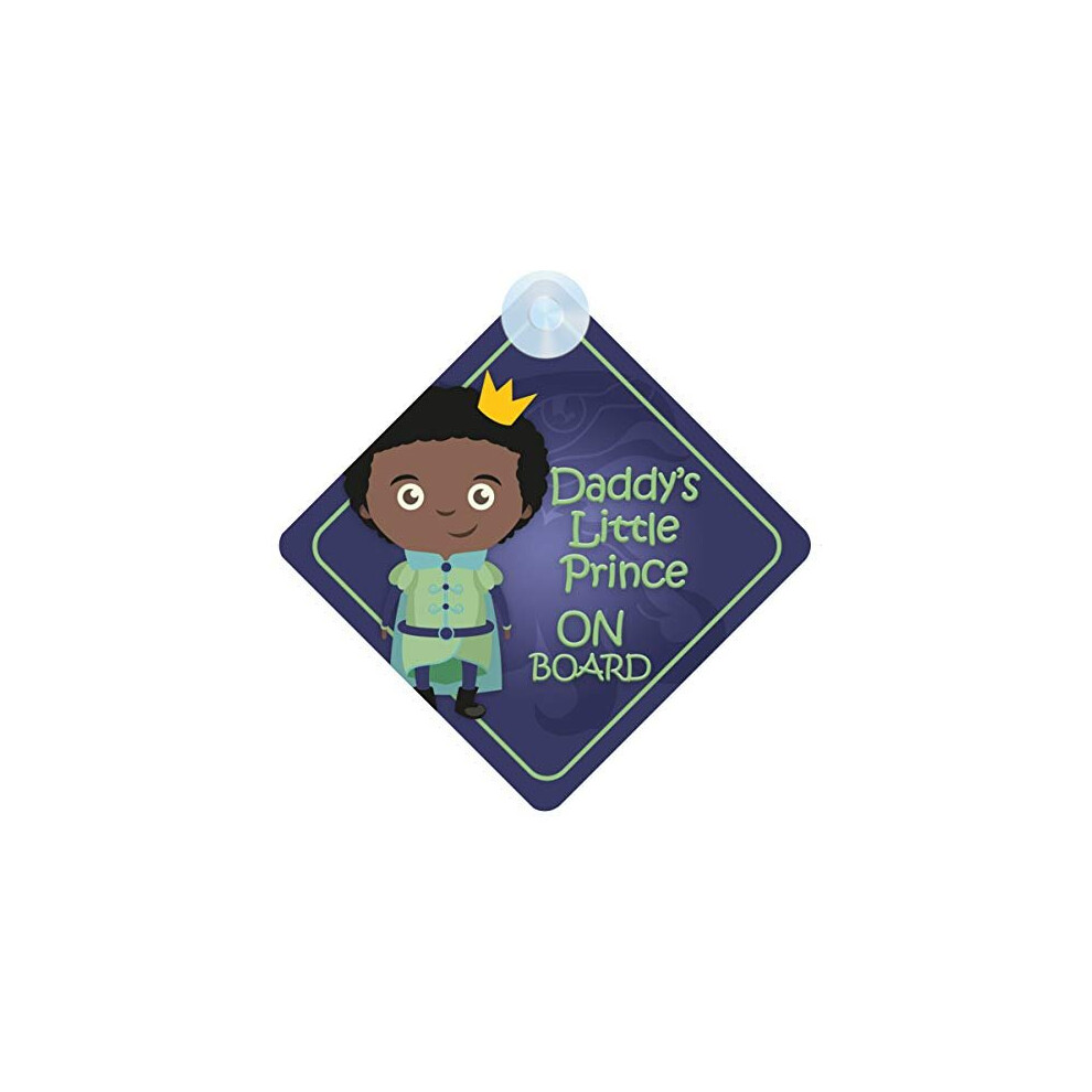 Daddy's Little Prince On Board Car Sign For Child/Baby Boy Non Personalised Character Theme Bdlp007 Mybabyonboard Uk