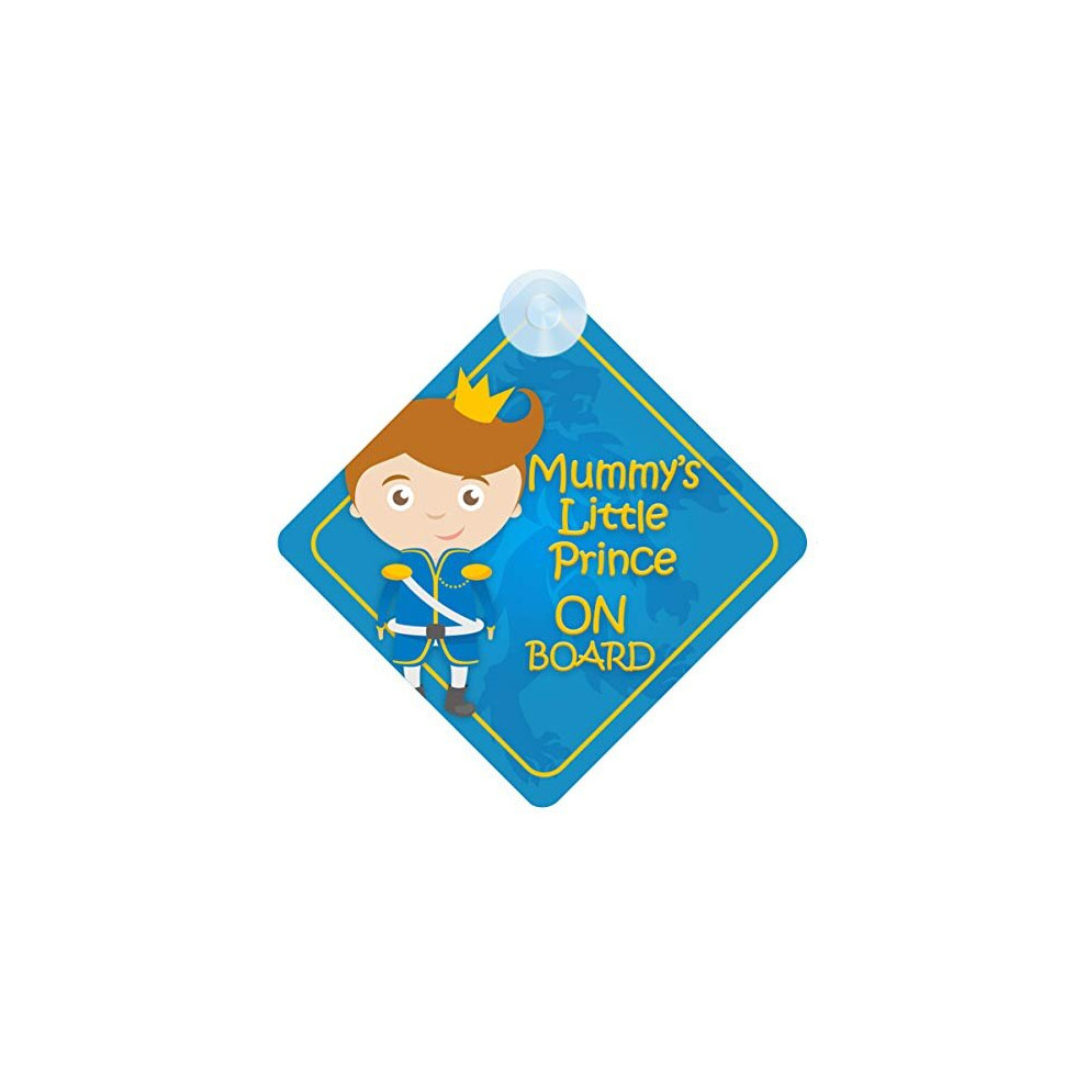 Mybabyonboard Uk Men's Mummy's Little Prince On Board Car Sign For Child/Baby Boy Non Personalised Character Theme Bmlp009