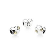 Pandora Love Struck Silver & 14k Gold Charm 791171