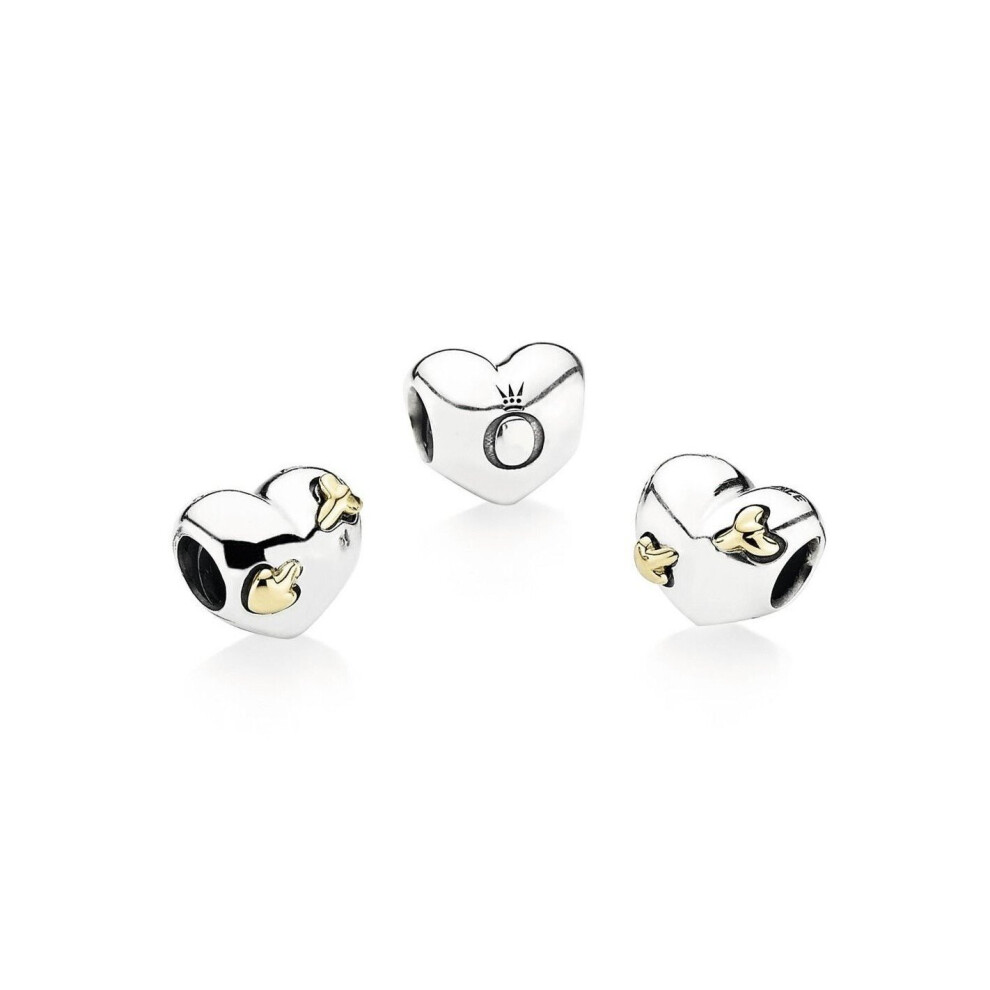 Pandora Love Struck Silver & 14k Gold Charm 791171