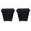 2 Black Square Venetian Pot Decorative Plastic Garden Planter 22cm 1
