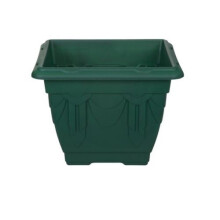 Green Square Venetian Pot Decorative Plastic Garden Planter 22cm