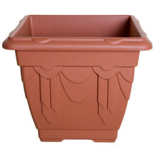 Terracotta Square Venetian Pot Decorative Plastic Garden Planter 30cm