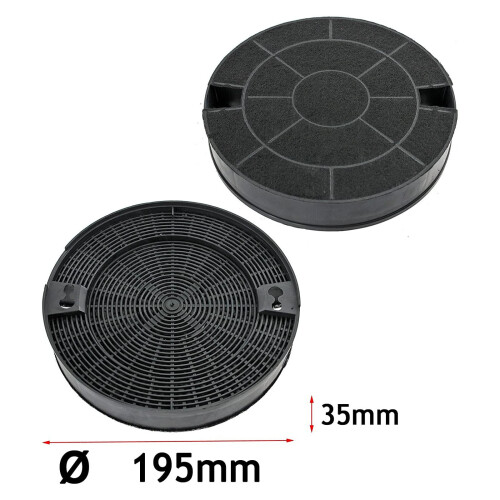 SPARES2GO Carbon Vent Extractor Filter for IKEA Cooker Hood Extractor (Pack of 2) 1