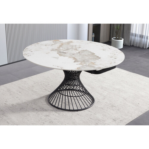 Ceramic table round white guild