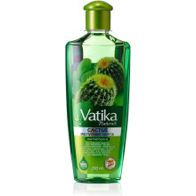 Dabur Vatika Cactus Hair Oil 200ml - Enriched with Cactus & Garlic for Nourished, Strong Hair and Reduced Hair Fall
