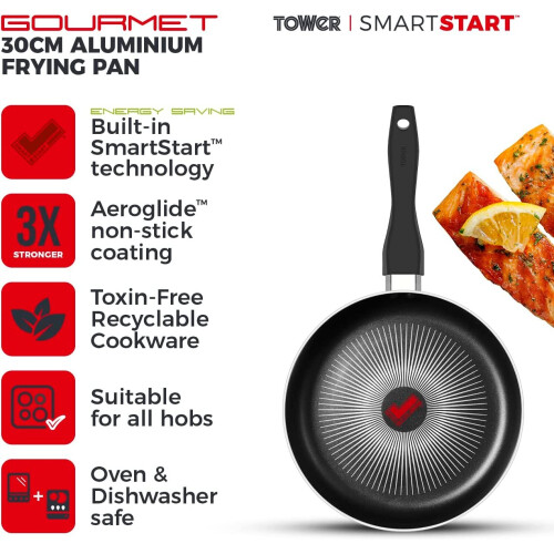 Tower Tower T700312 Smart Start 30cm Frying Pan Non-Stick 1