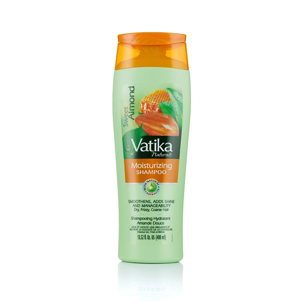 Vatika Shampoo Almond 400ml (Pack of 1)- Nourishes Scalp & moisturizes