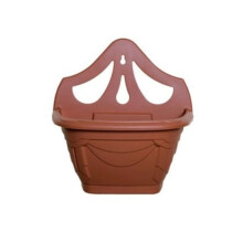 Small 31cm Venetian Wall Planter Basket Plastic Terracotta Colour
