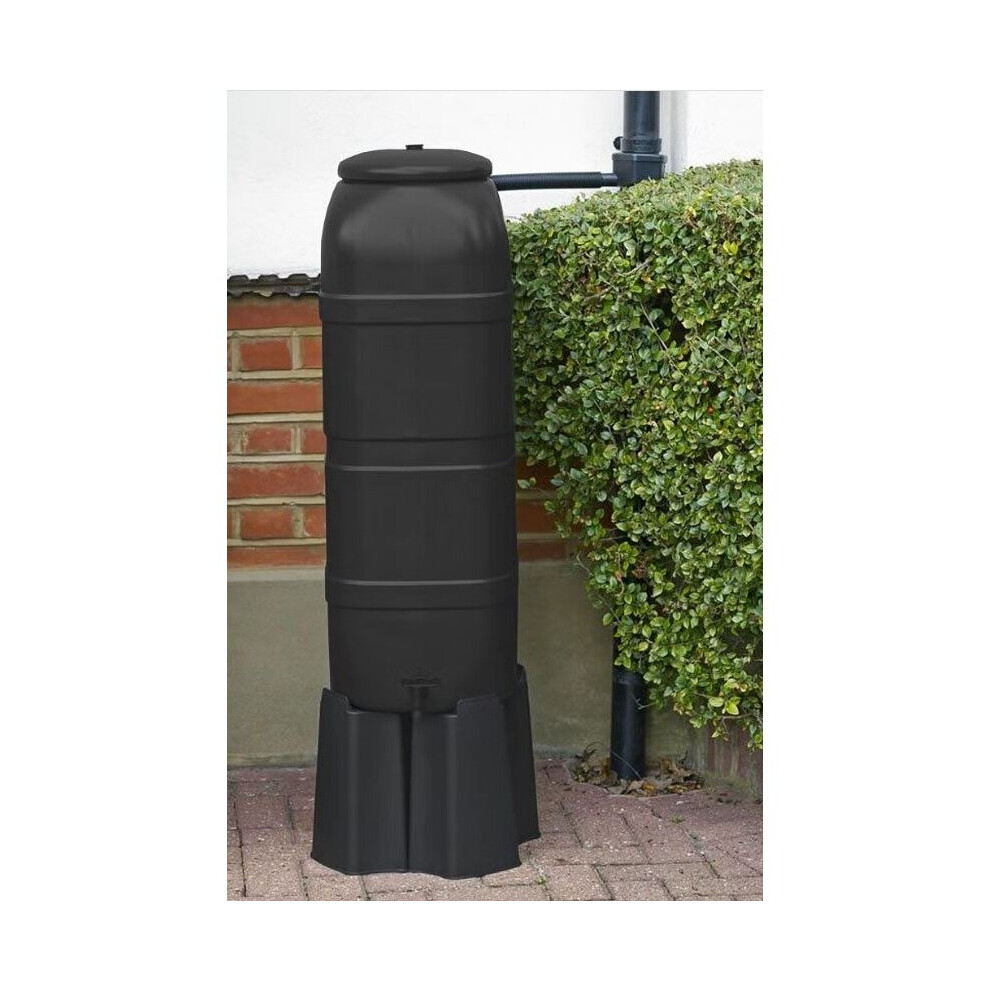 Strata Products Ltd Black Slimline Space Saver Water Butt Complete Kit 100L