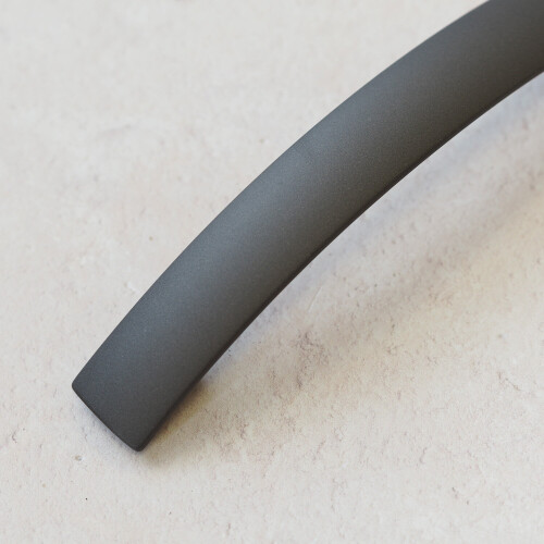 (128mm Bow Handle) Dark Grey Squared Handles & Knobs 16mm 128mm 160mm 2