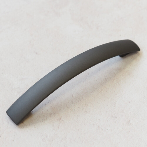 (128mm Bow Handle) Dark Grey Squared Handles & Knobs 16mm 128mm 160mm