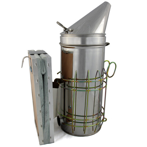 Stainless Steel Bee Smoker with Large Heat Shield