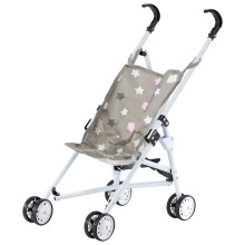 (Stars) BiBi Doll Baby Dolls Buggy Foldable Stroller with Safety Belt Dolls Pram Pushchair Toys