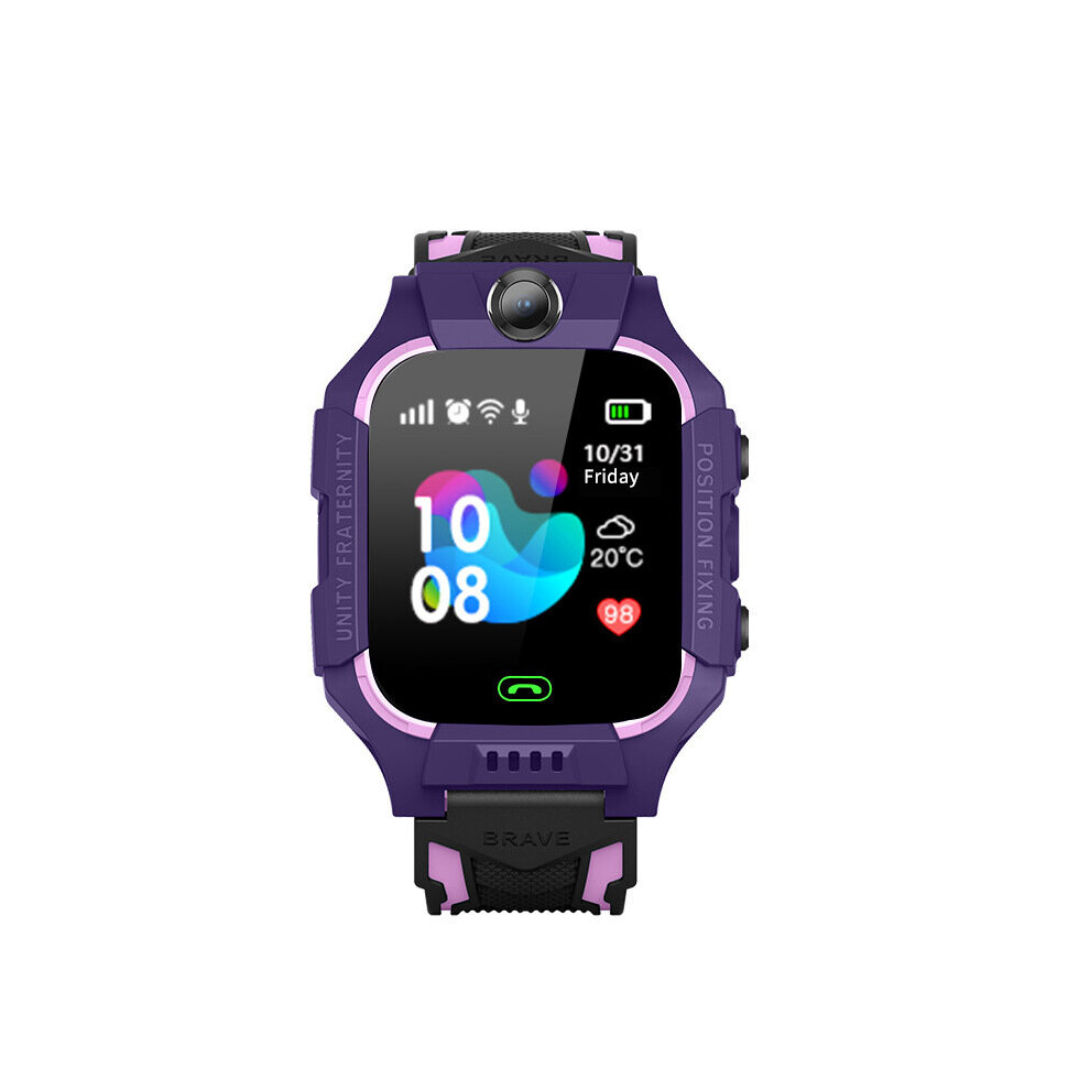 (Purple) Children Kids Smart Watch Ip67 Deep Waterproof 2G Sim Card Gps Tracker Camera Sos Call Location Reminder Anti-Lost Purple 5060988121307