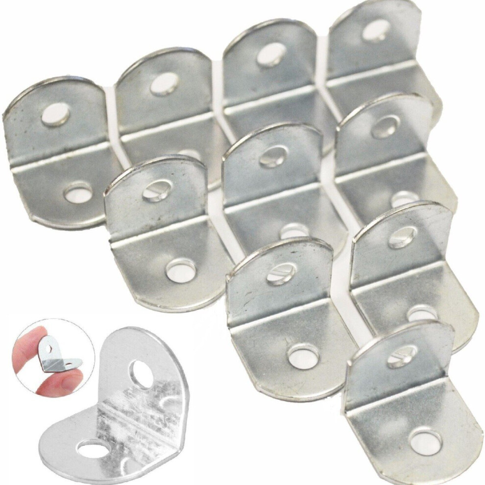 (100) Right Angle Bracket 19Mm L Shape Corner Brace Fixing Repair Joining Metal