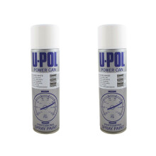 U-Pol Power Can GLOSS WHITE Paint 500ml x 2 Car Spray Aerosol