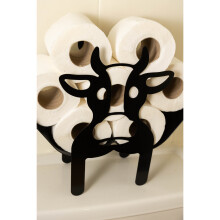 Cow Toilet Roll Holder Novelty Animal Bathroom Accessory