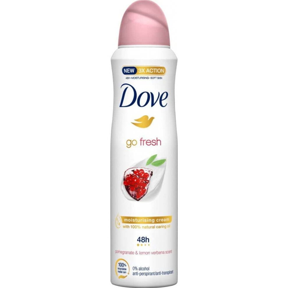 Dove Pomegranate 250ml Pack of 6 Anti-Perspirant Deodorant Spray