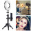 Phone Holder 9 Inch Ring Light with Stand & Mirror 1