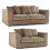 (Coffee, 3 & 2 Seater Set) Luxor Scatter Back Cord Sofa Set Range 1