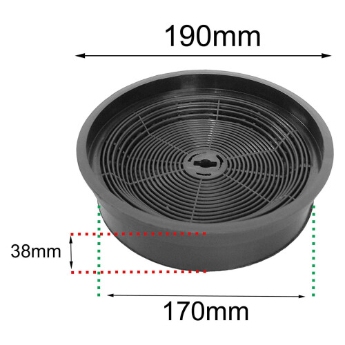 SPARES2GO Carbon Charcoal Vent Filter for Belling Cooker Extractor Hood 1