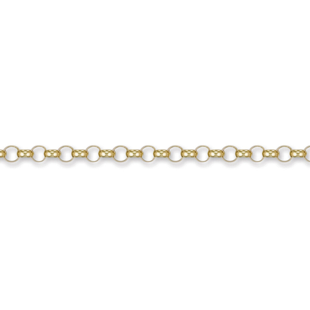 (18) Jewelco London Unisex Solid 9ct Yellow Gold Round Belcher 4.7mm Gauge Chain Necklace